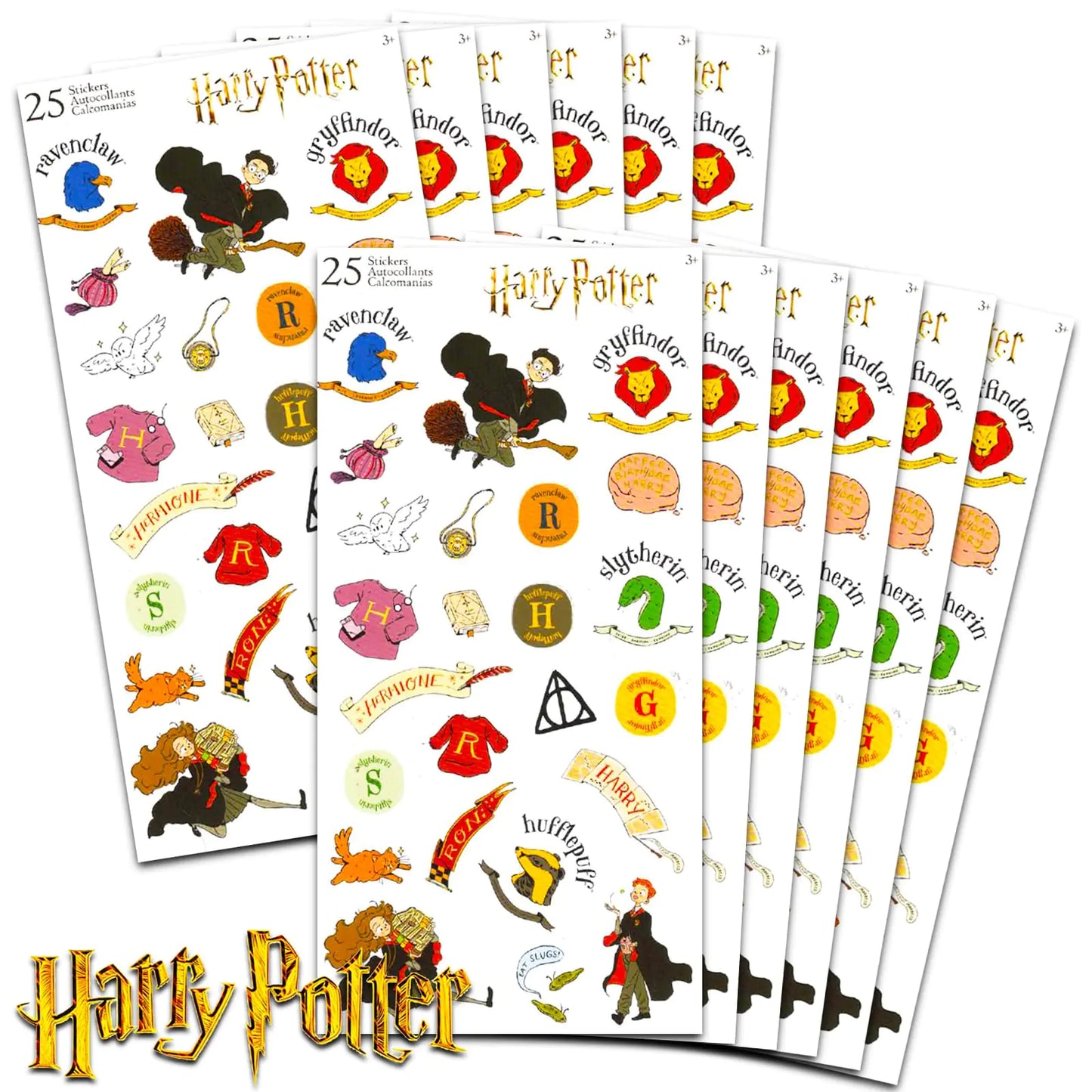 Harry Potter Party Favors for Boys & Girls Bundle ~ 12 Pack Harry Potter Sticker Sheets for Kids Birthday Party Goodie Bags | Harry Potter Party Supplies